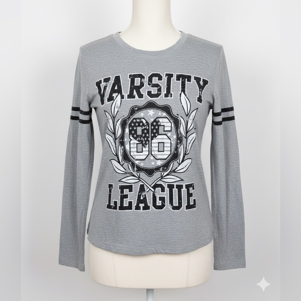 ZENANA OUTFITTERS Women’s Long Sleeve Casual Varsity Tee